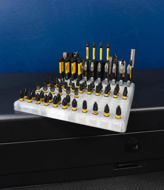 Hex Bit Organizer Holds 165 Bits | Drill Bit Storage for Toolbox Drawer & Workshop Organization