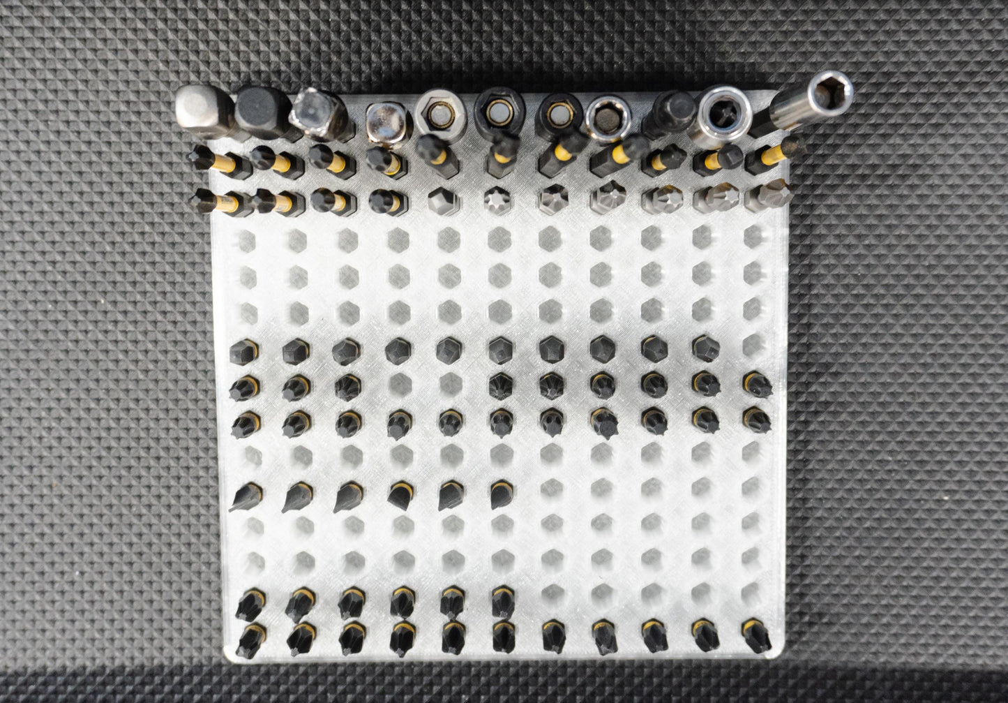 Hex Bit Organizer Holds 165 Bits | Drill Bit Storage for Toolbox Drawer & Workshop Organization