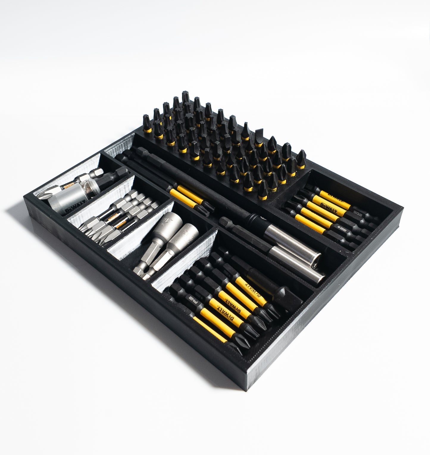 Impact bit organizer insert for DEWALT Medium ToughCase (6 compartments + 50 bit)