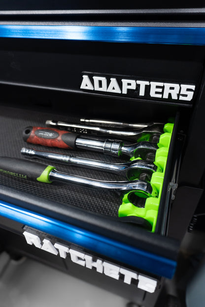 Ratchet Organizer for Toolbox (1/4, 3/8, 1/2) Modular and Magnetic | Ratchet Storage | Garage & Workshop Tool Organizer