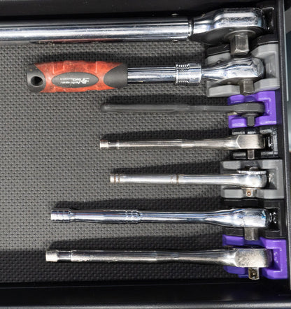 Ratchet Organizer for Toolbox (1/4, 3/8, 1/2) Modular and Magnetic | Ratchet Storage | Garage & Workshop Tool Organizer