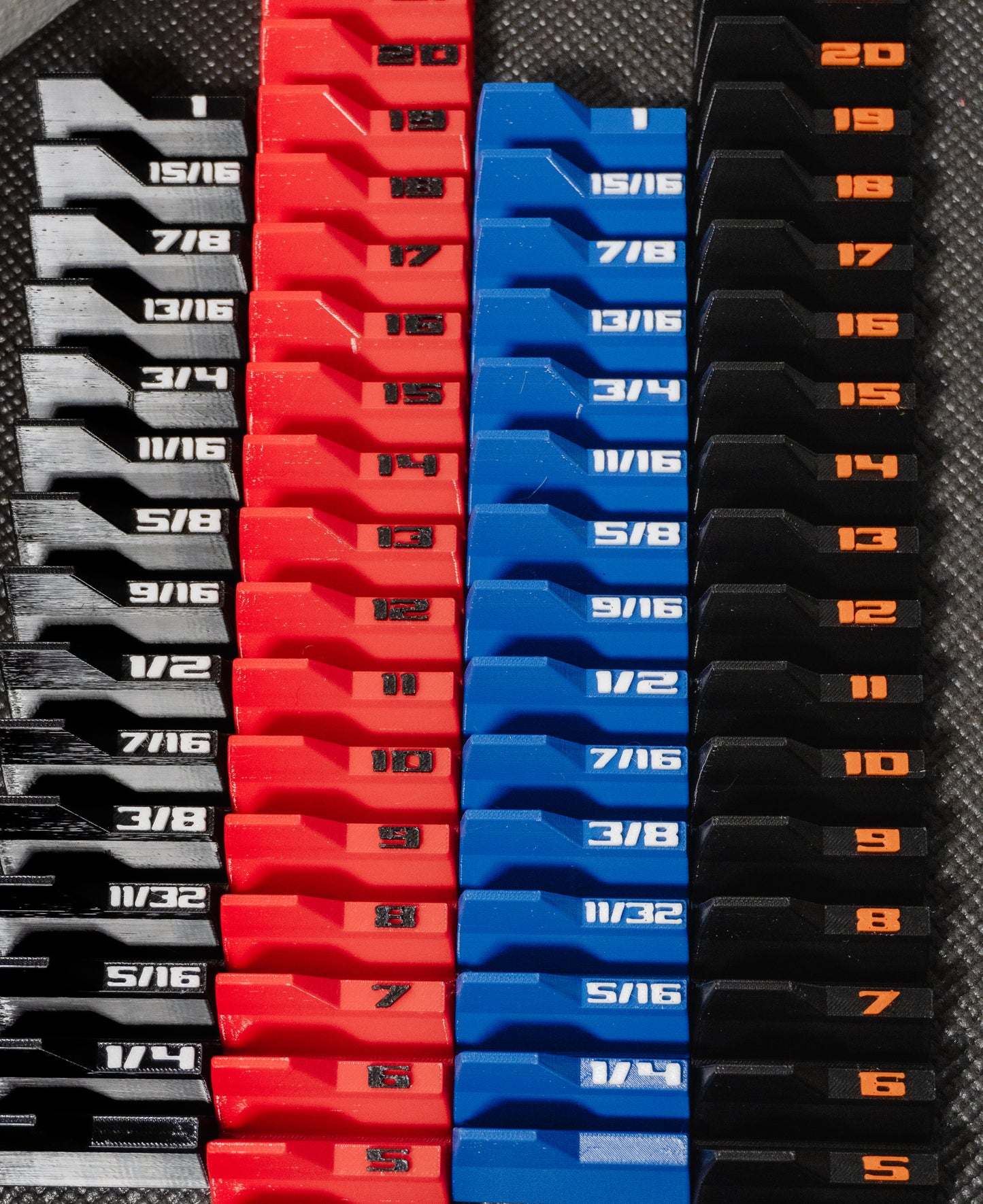Wrench Organizer Metric Or SAE | Toolbox Insert for Combination Wrenches | Drawer Tool Storage