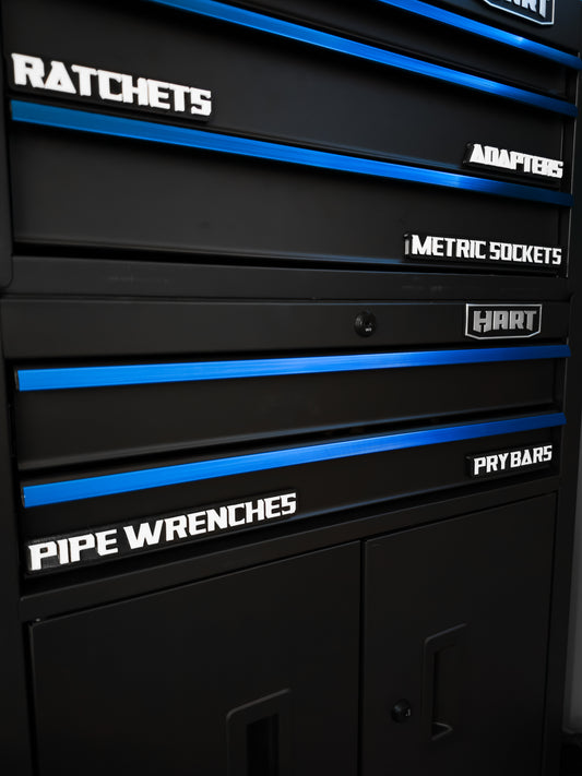 Magnetic Toolbox Labels – 3D Printed Tool Drawer labels – Garage & Shop Organization