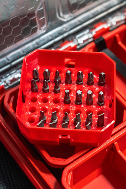 Milwaukee Packout Bin Hex Bit Organizer | Holds 45 Bits, Toolbox Storage Insert