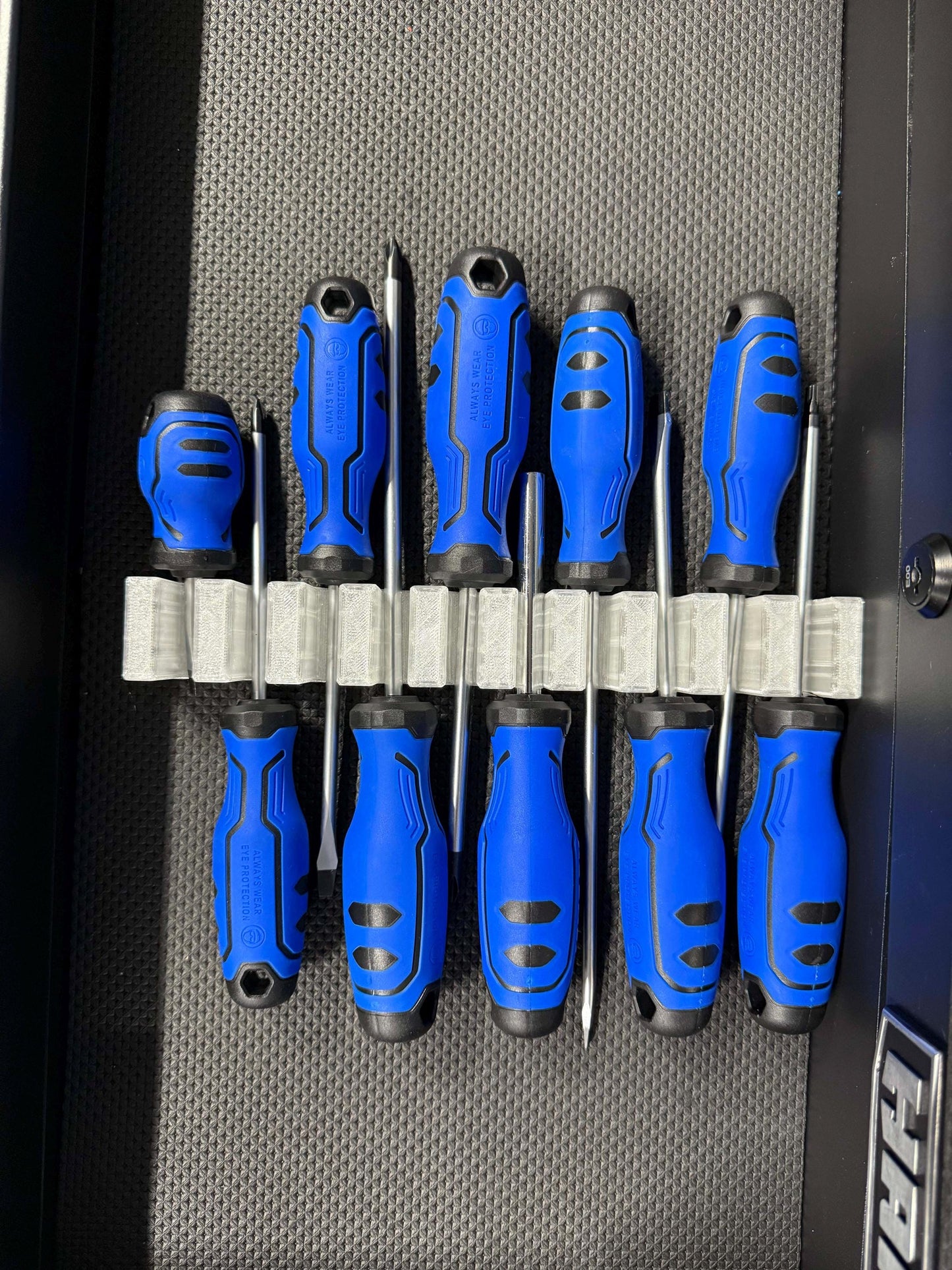 Screwdriver Organizer for Toolbox Drawers | Holds 10 Screwdrivers | Magnetic Tool Storage Tray