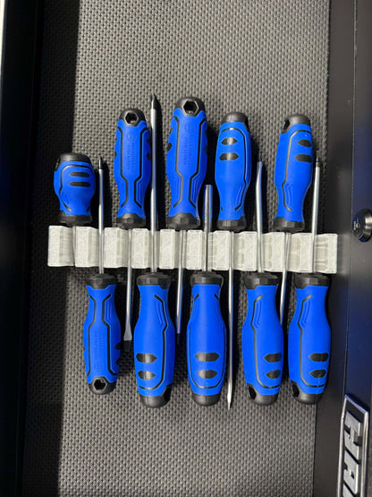Screwdriver Organizer for Toolbox Drawers | Holds 10 Screwdrivers | Magnetic Tool Storage Tray