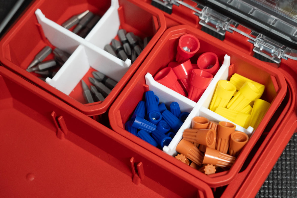 Milwaukee Packout Bin Divider Organizer | Small Parts Toolbox Storage Insert