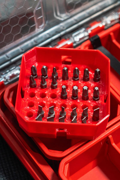 Milwaukee Packout Bin Hex Bit Organizer | Holds 45 Bits, Toolbox Storage Insert
