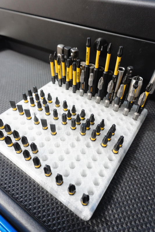 Hex Bit Organizer Holds 165 Bits | Drill Bit Storage for Toolbox Drawer & Workshop Organization