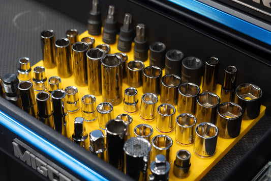 Socket Organizer Tray 3/8" – Holds 50 Sockets | Toolbox Drawer Storage | Socket holder |