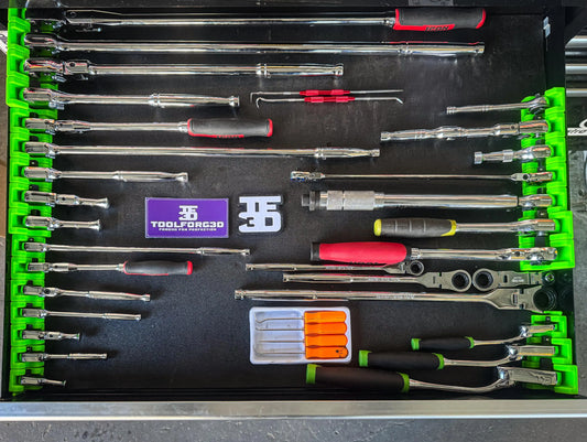 Ratchet Organizer for Toolbox (1/4, 3/8, 1/2) Modular and Magnetic | Ratchet Storage | Garage & Workshop Tool Organizer
